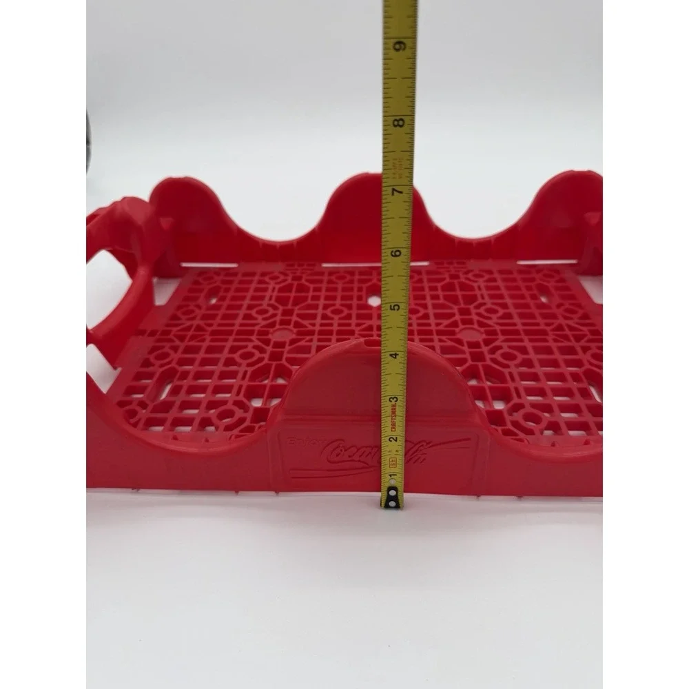 Coca-Cola Red Plastic Vintage Coke Bottle Crate Advertising 2 Carriers 18 Inch